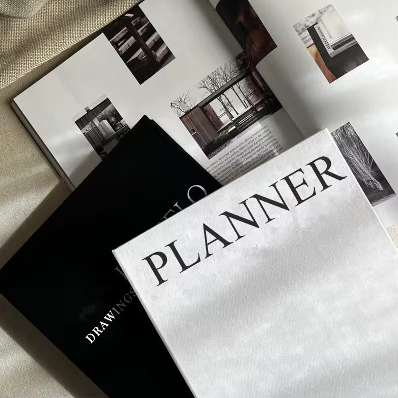 Black and White Planner 2 Books